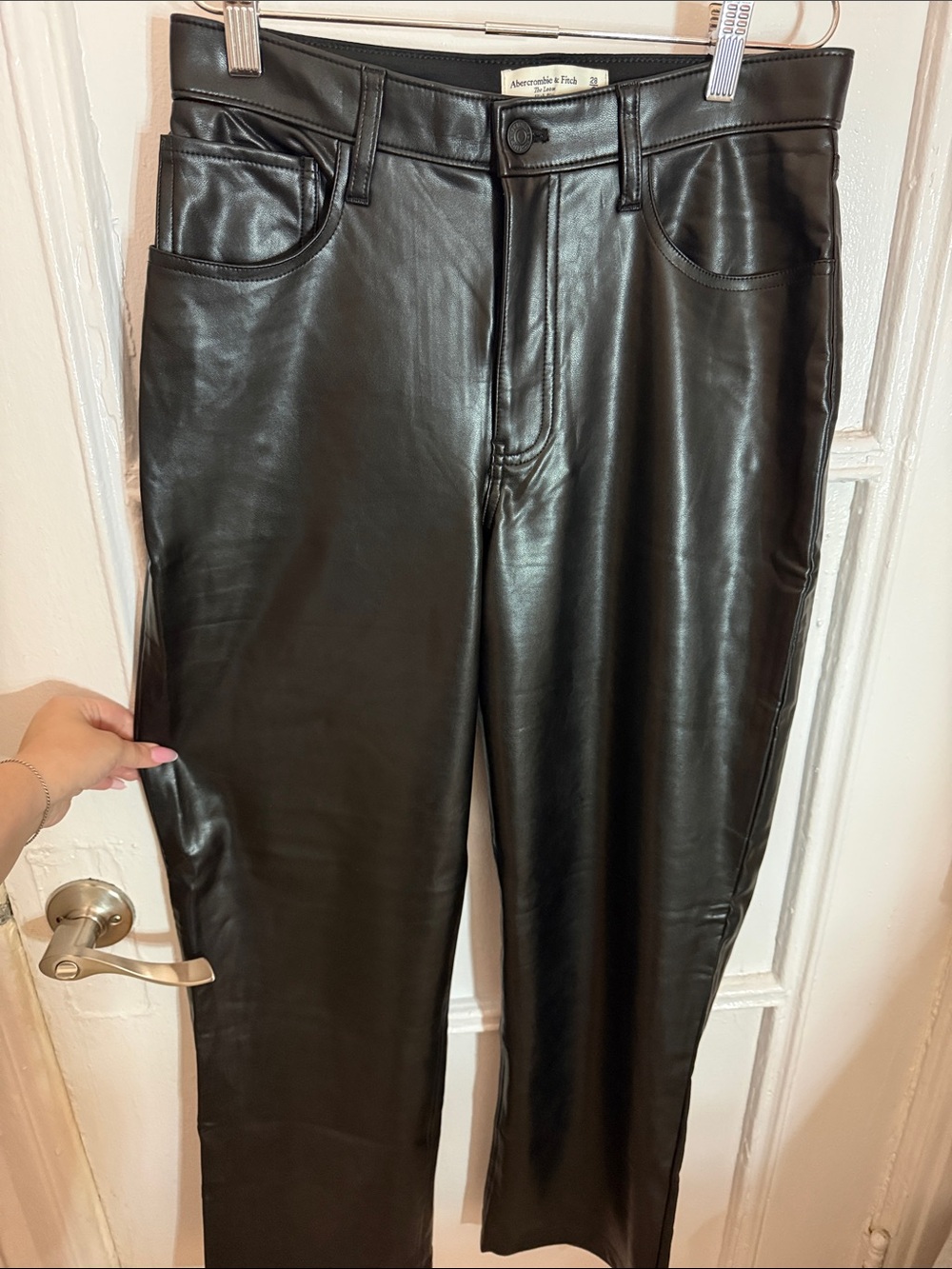 Abercrombie & Fitch High Rise Leather Pants
